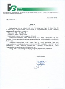 Rekomendacja Firmy Besztak z miejscowości Wymysłówka